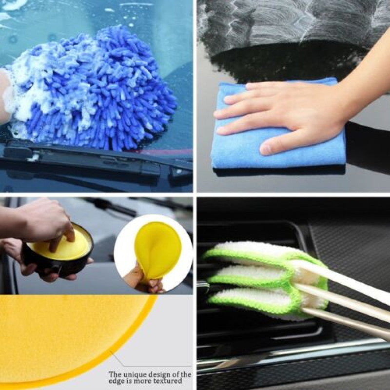 26Pcs Car Detailing Brush Set – Soft Interior & Wheel Valet Cleaning Kit